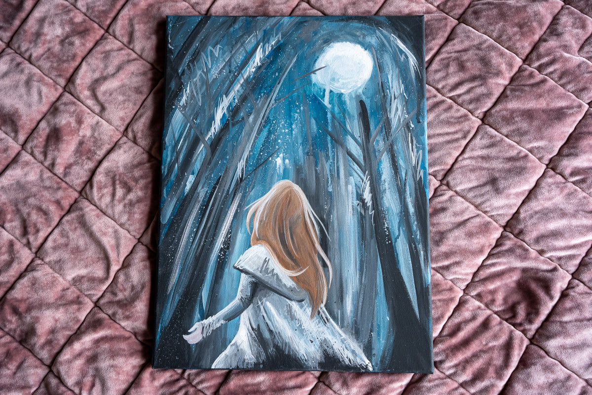 Where the Moon Finds Her | Original Acrylic Painting
